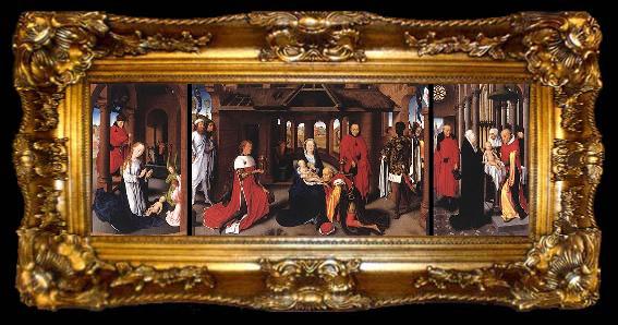 framed  Hans Memling Triptych, ta009-2
